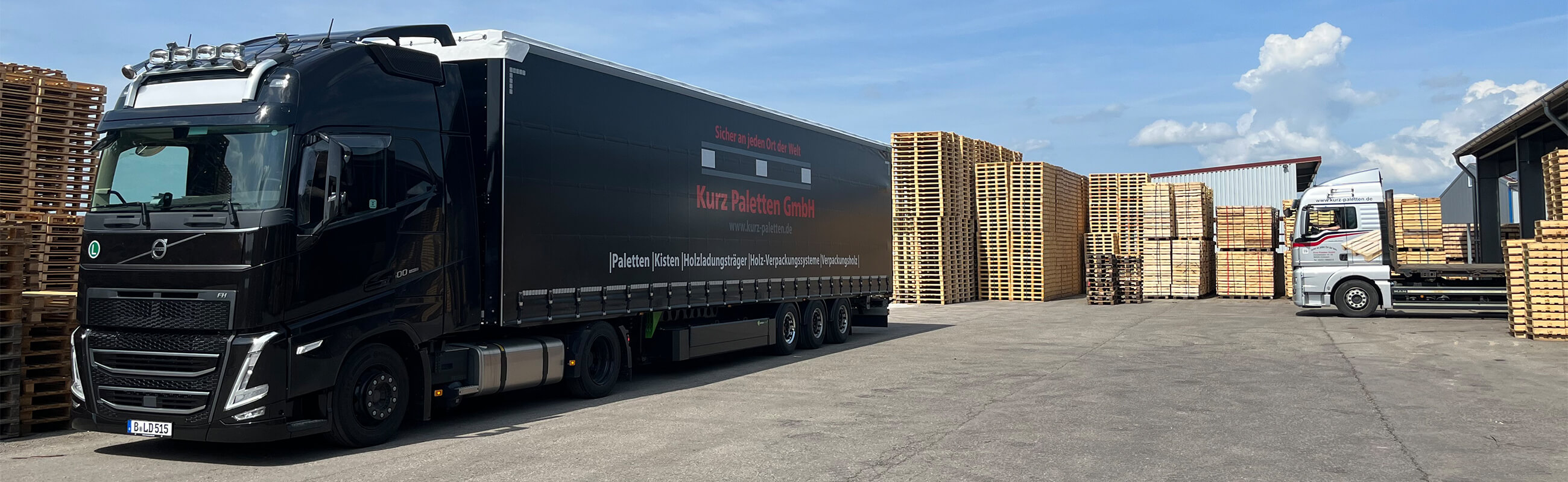 Lagerplatz der Kurz Paletten GmbH auf der Startseite