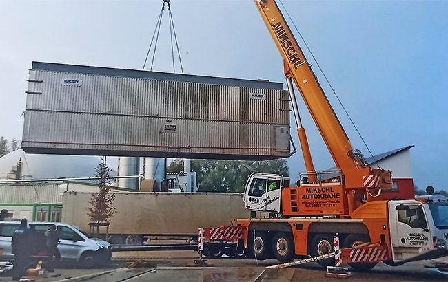 Errichtung der Trockenkammer bei Kurz Paletten GmbH im Jahr 2016