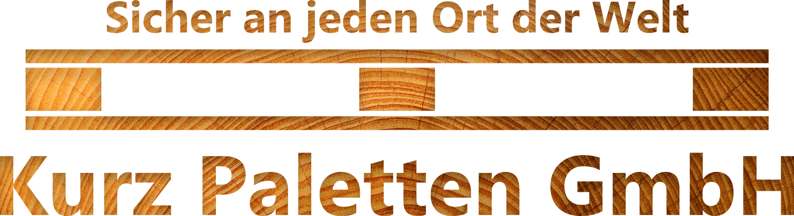Logo der Kurz Paletten GmbH mit Holzstruktur